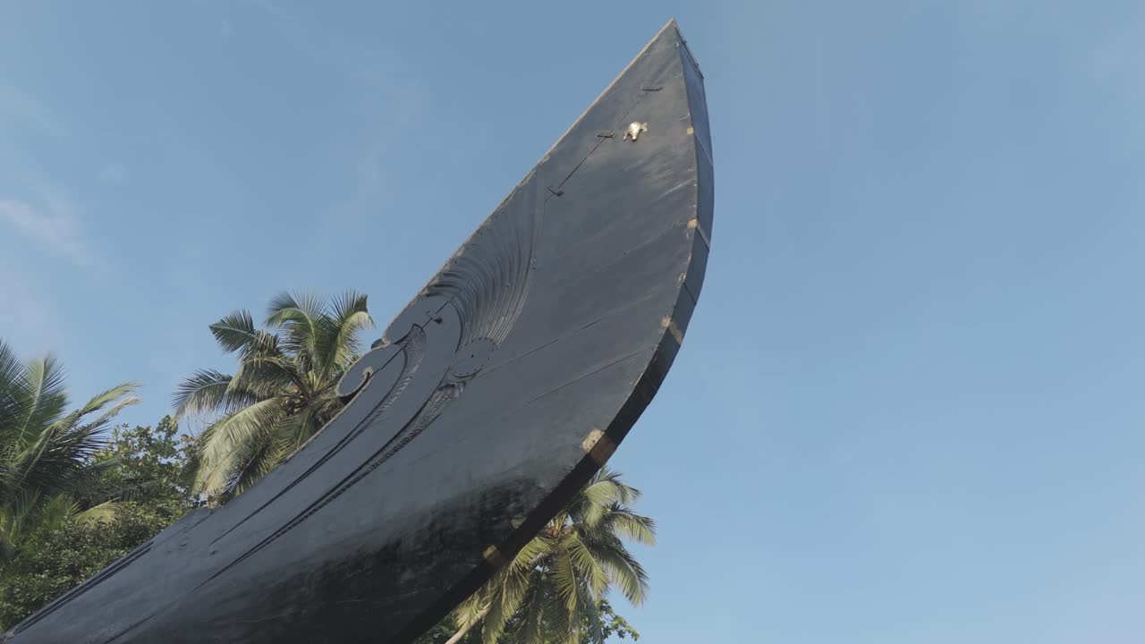 The Aranmula Uthrittathi Vallamkali or Aranmula Boat Race wooden snake boat in aranmula ,kerala