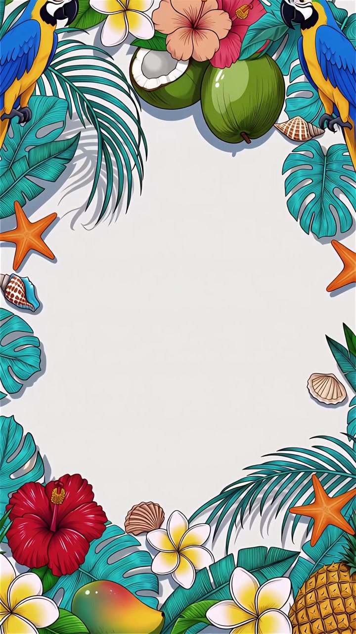 Tropical Summer Background Animation 4K