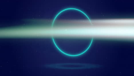 neon spiral animation with glowing lines over dark starry background