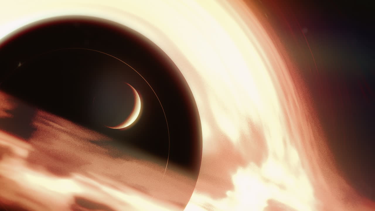 A black hole curves the space around