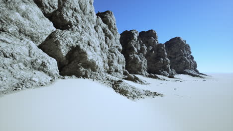 desert landscape with dramatic cliffs