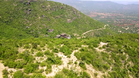 Drone-view-of-West-Pokot,-North-Rift--Kenya--:green-raining-season-on-the-north-dry-parts-of-Kenya