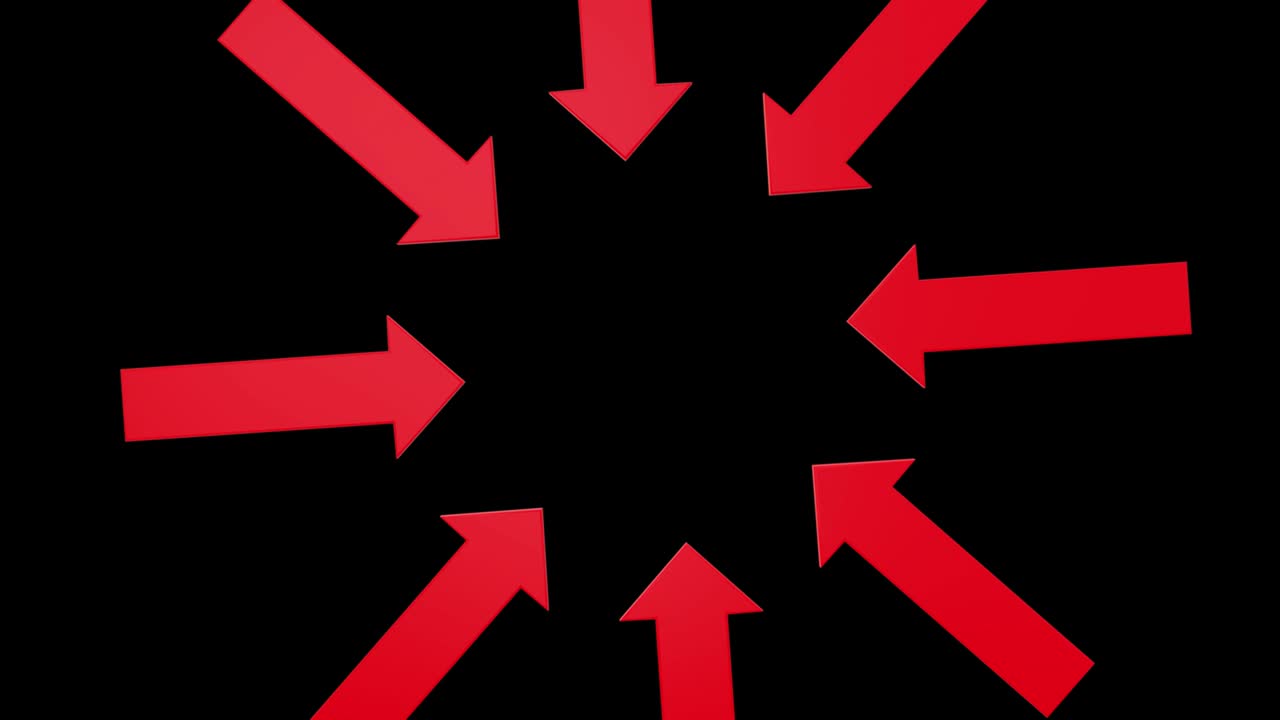 회전하는 빨간 화살표.알파 채널