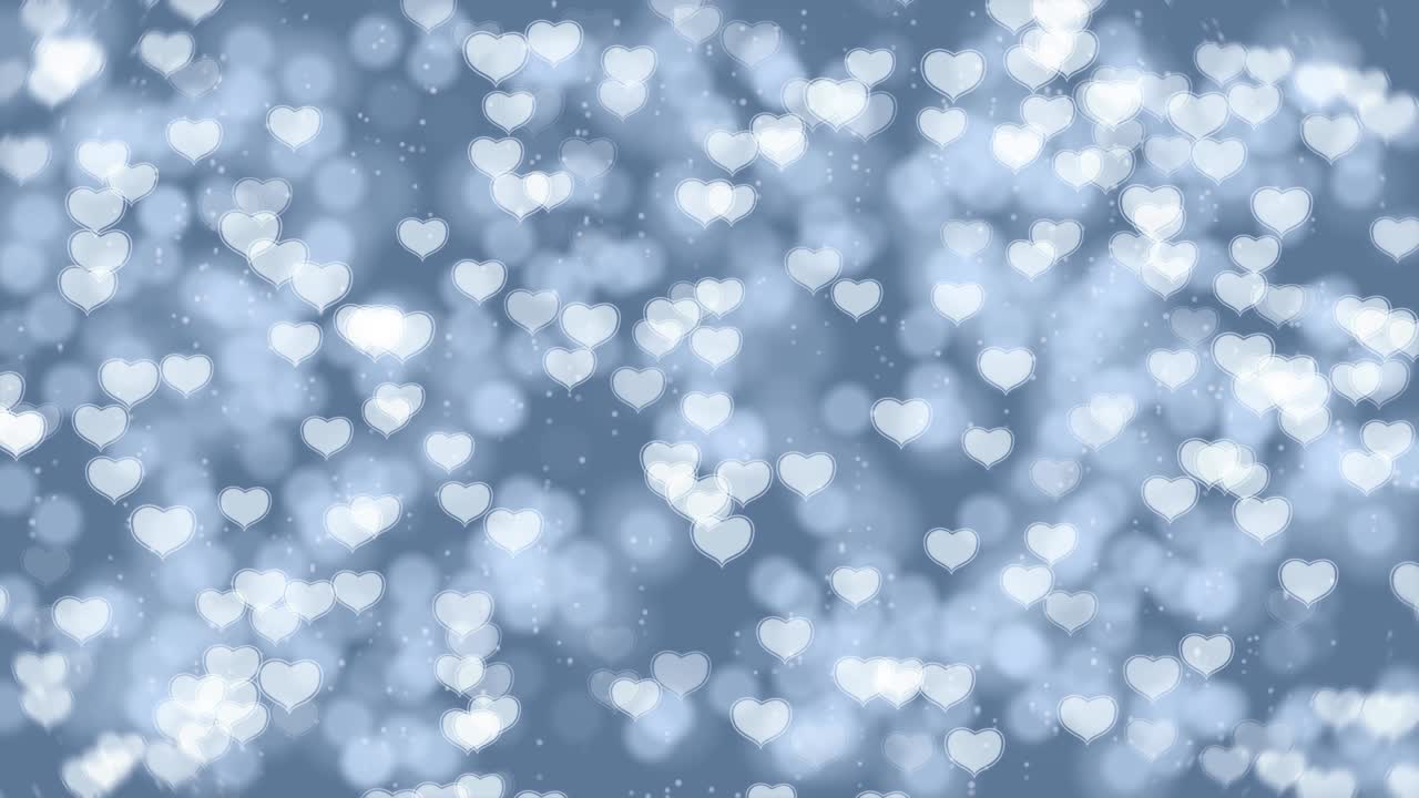 romántico fondo de movimiento del día de las madres con corazones bokeh.
