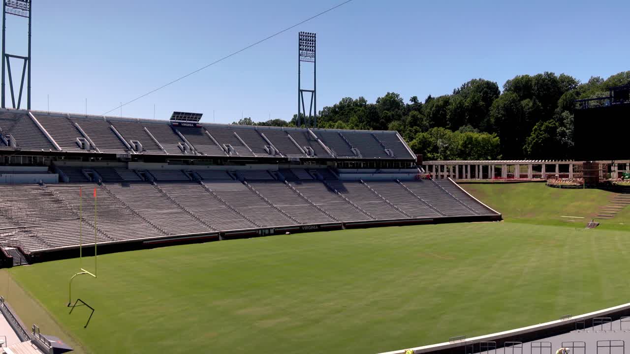 Empty Football Stadium on a Sunny Day