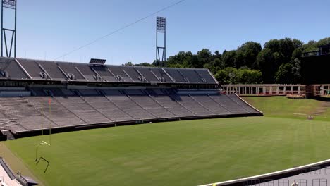 empty football stadium on a sunny day