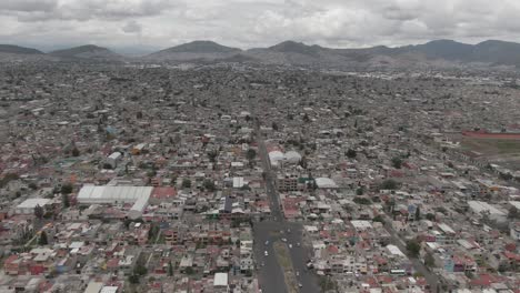 aerial view drone metropolitan area mexico city