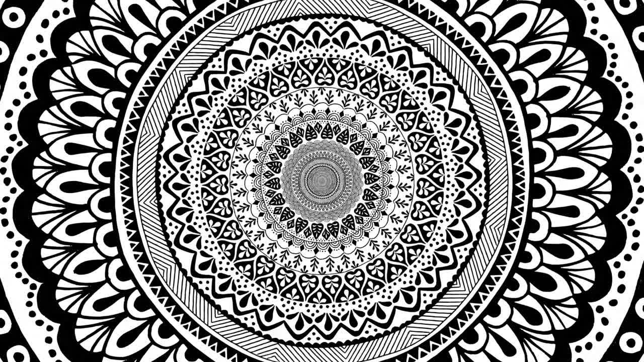 túnel de mandala dibujado a mano