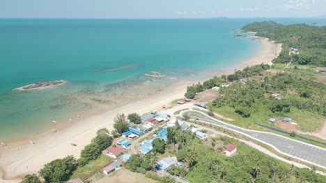 beautiful paradise drone aerial view telok melano sarawak, kampung telok melano was once a shelter during sea storms for traders from sambas, indonesia to kuching