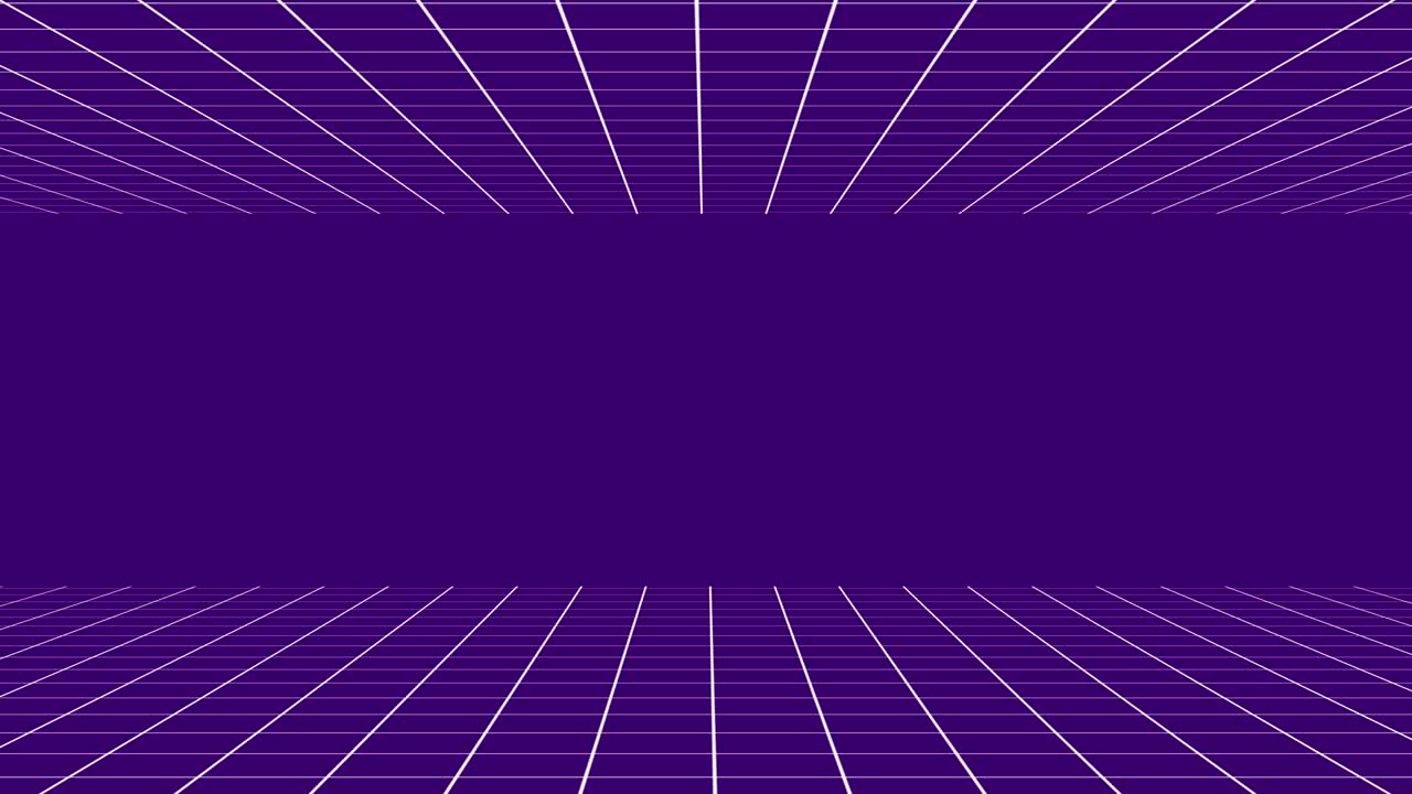 4k resolution perspective Grid technology background, Wire frame ground and ceiling, Digital technology Background - Dynamic Retro Background - Loopable - 4K Box Background Loopable - Motion retro colorful lines abstract background - Purple Background