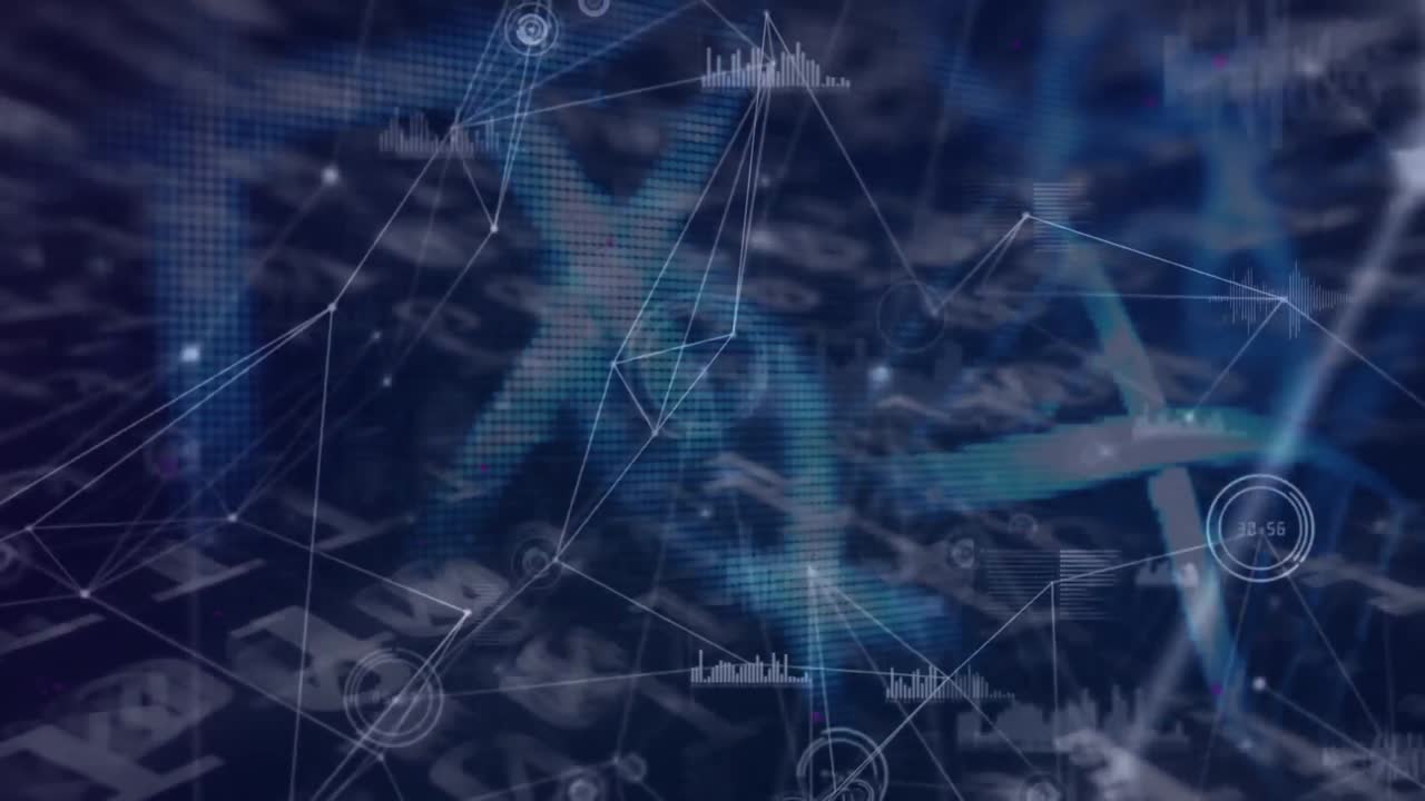 animación de escaneo de alcance sobre codificación binaria y hilado de hebra de adn