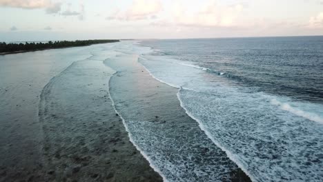 aerial pushing forward beaches tarawa kiribati