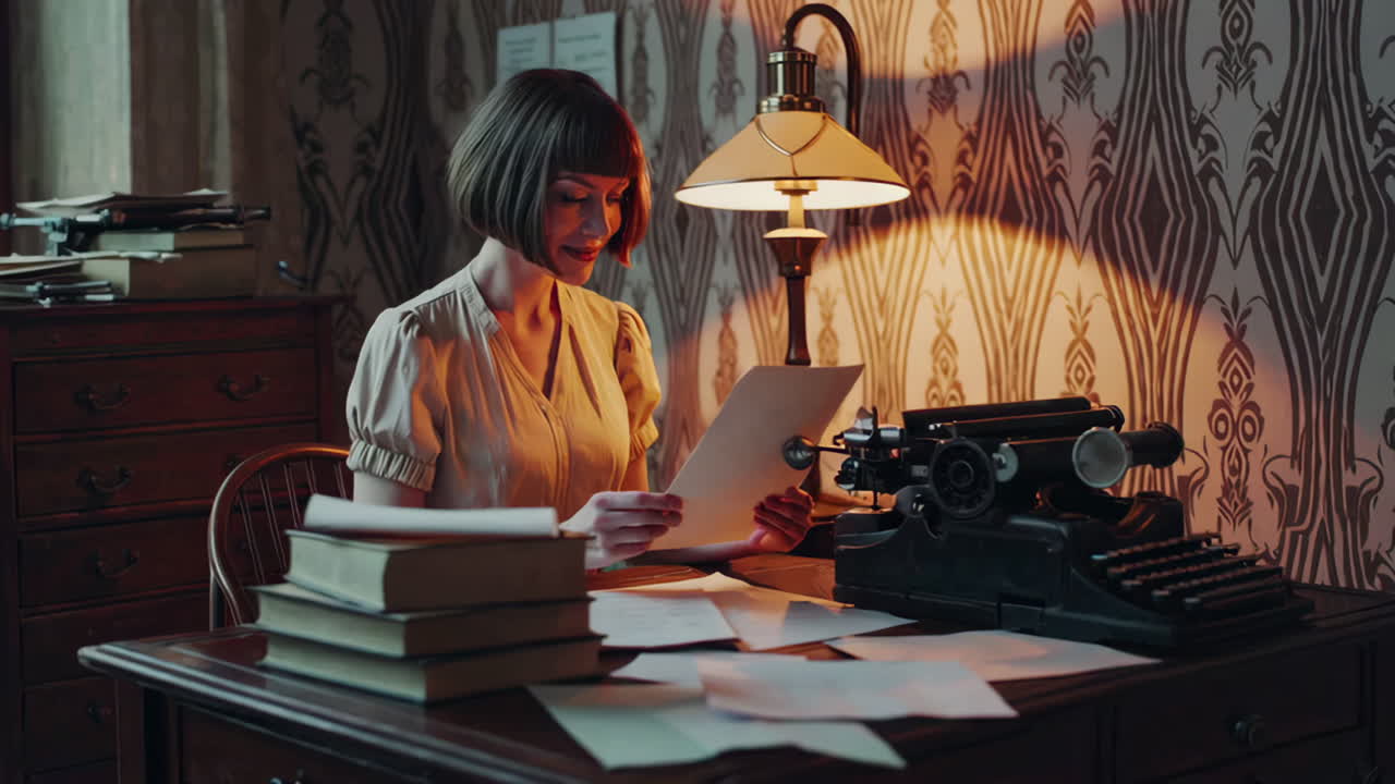 Vintage Writer at Desk