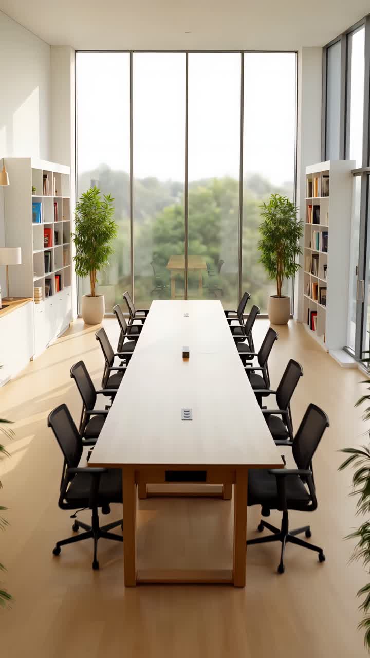 Interni Estetici di Spazio Coworking Moderno 4K