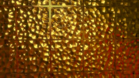 abstract golden 3d geometric pattern. mosaic metallic background for event. 3d animation loop 4k