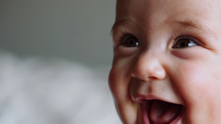 Baby lacht