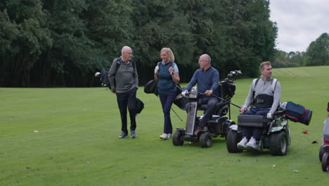 group of people playing golf