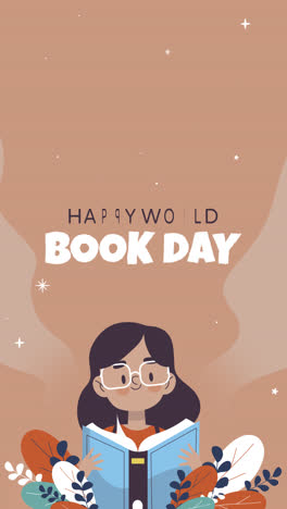 happy world book day illustration