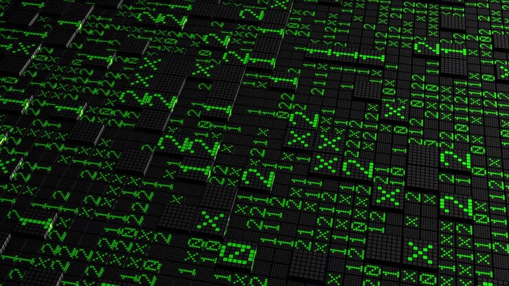 Abstract Digital Background with Binary Code