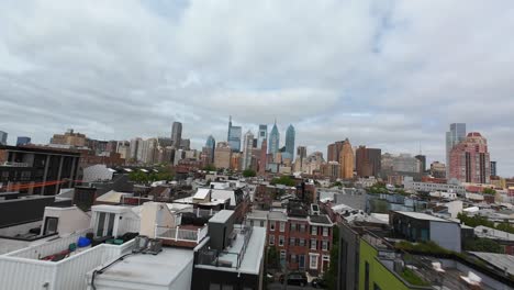 Modern-row-houses-near-downtown-Philadelphia-skyline