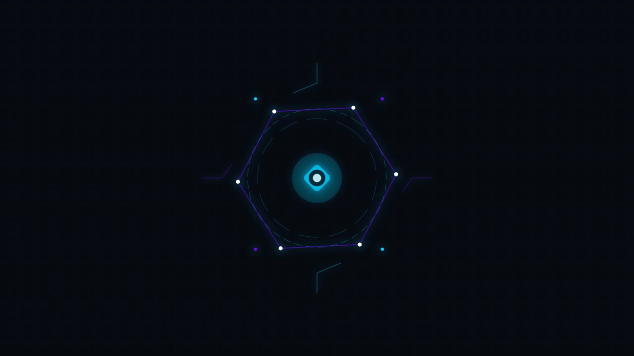 Abstract Digital Hexagon Interface Animation