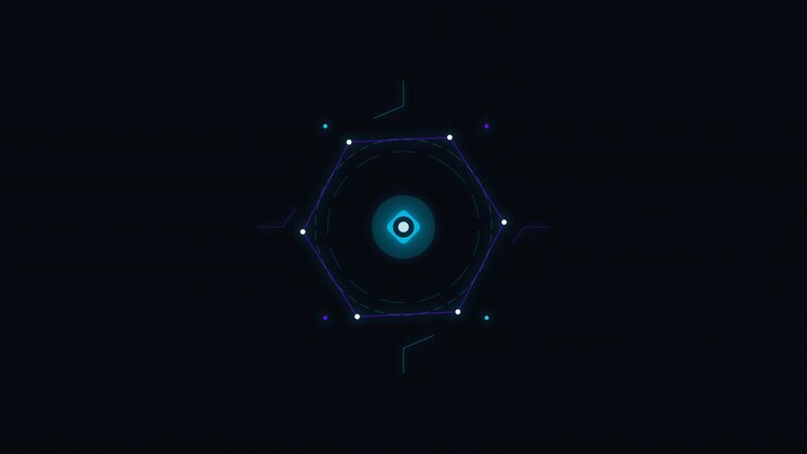 Abstract Digital Hexagon Interface Animation