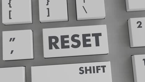 reset button pressing on keyboard