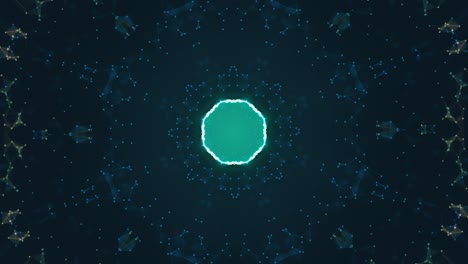 explosión de la estrella azul en la creación de una hermosa nebulosa de partículas de plexo.