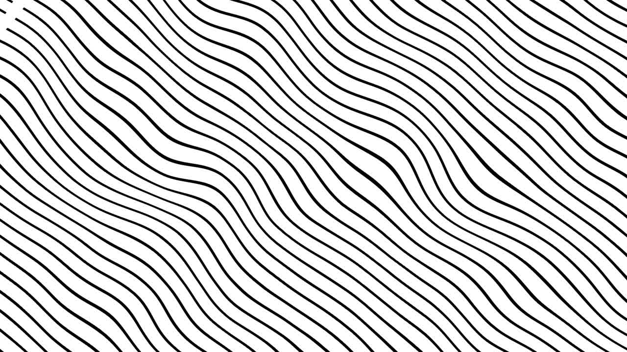 Black curved lines in dynamic wave motion. Future geometric diagonal lines patterns motion background.