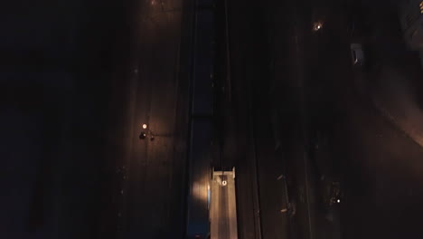 a tilt from a subway train leaving the plattform to stockholm city center