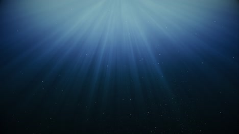 mar profundo bajo el agua abstracto etéreo rayos de luz celestial bucle de fondo