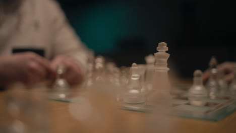 game of chess: static shot of the chessboard with some pieces