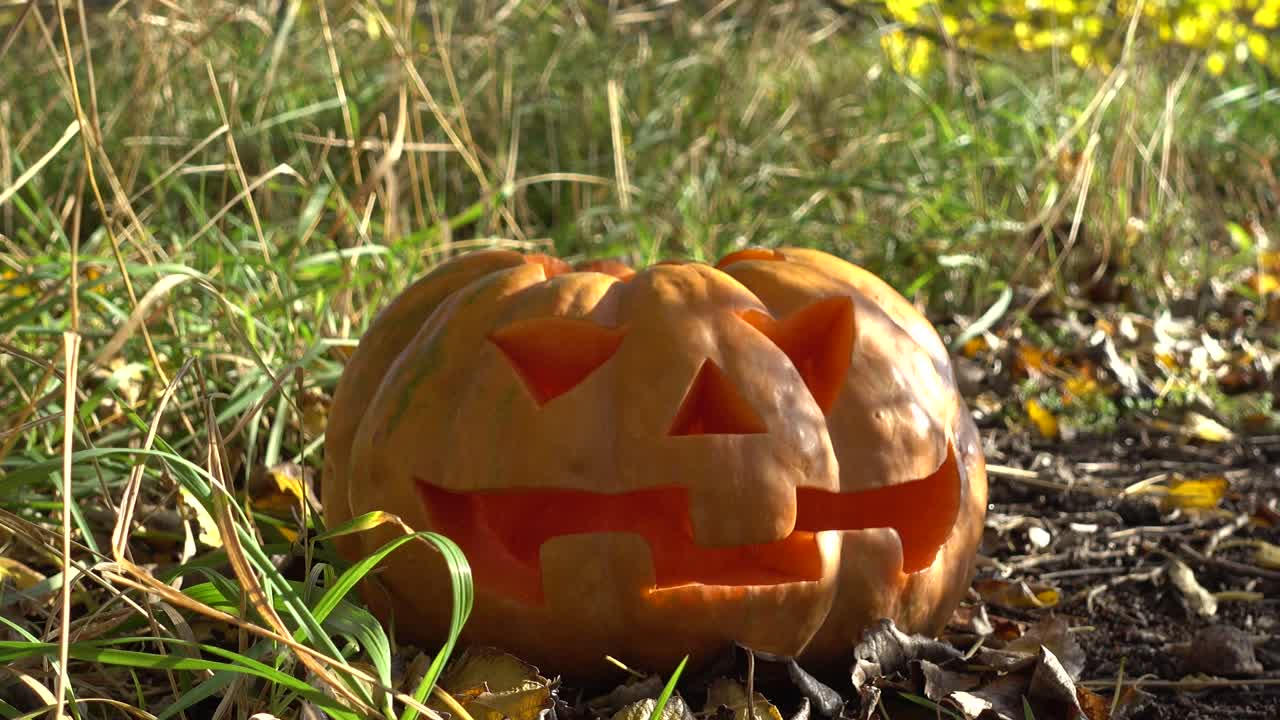 La espeluznante calabaza de Halloween