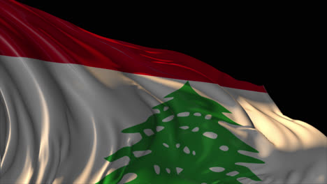 waving flag of lebanon