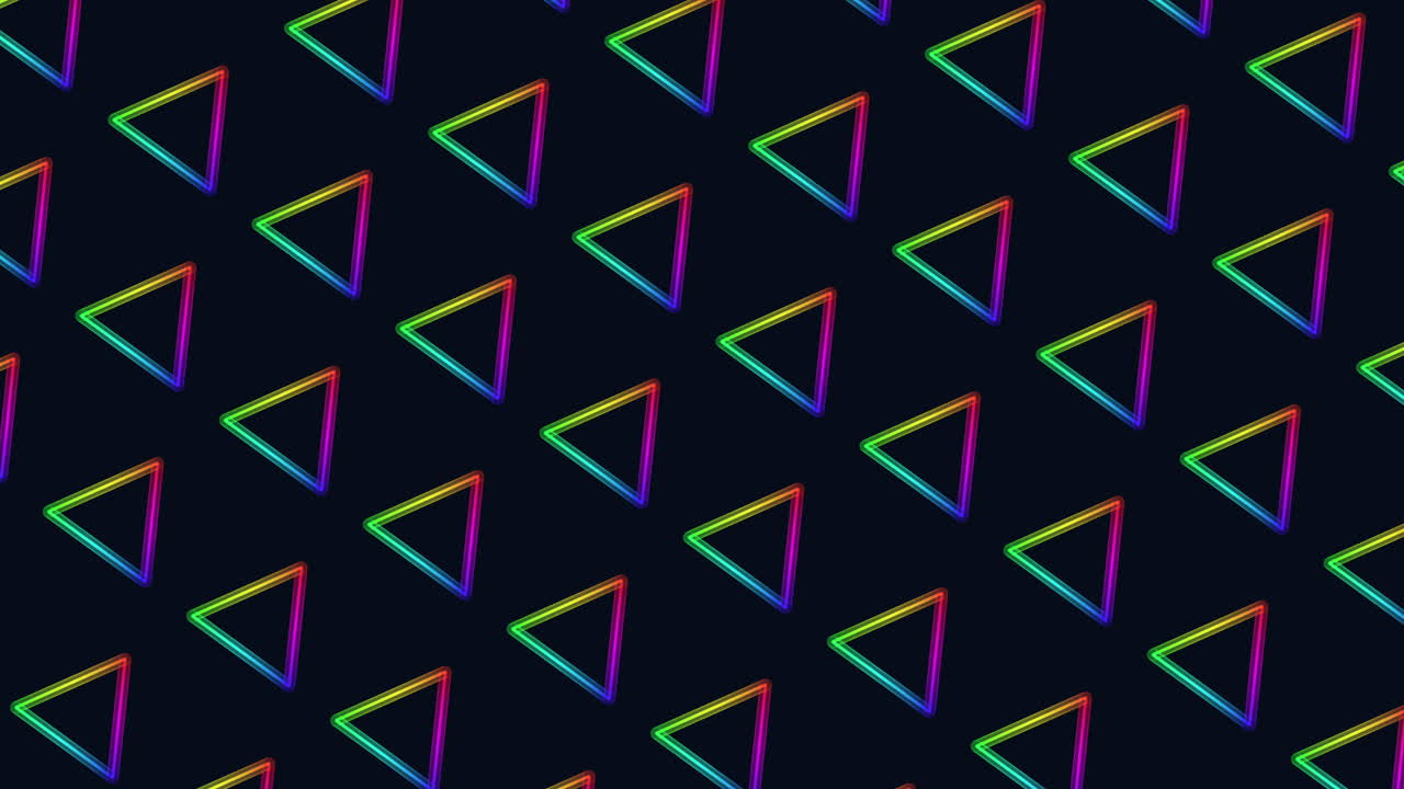 patrón de triángulos planos en filas en degradado negro