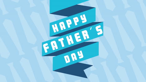 happy fathers day lettering in ribbon frame