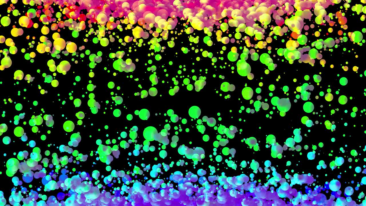 2d 플래트 스타일의 아름다운 다채로운 방울과 함께 4k 루프 원활한 추상적인 배경은 액체에서 페인트 거품처럼 부드럽게 움직입니다.