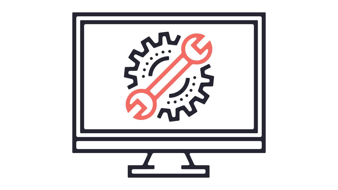 animación del icono de la línea de mantenimiento con alfa