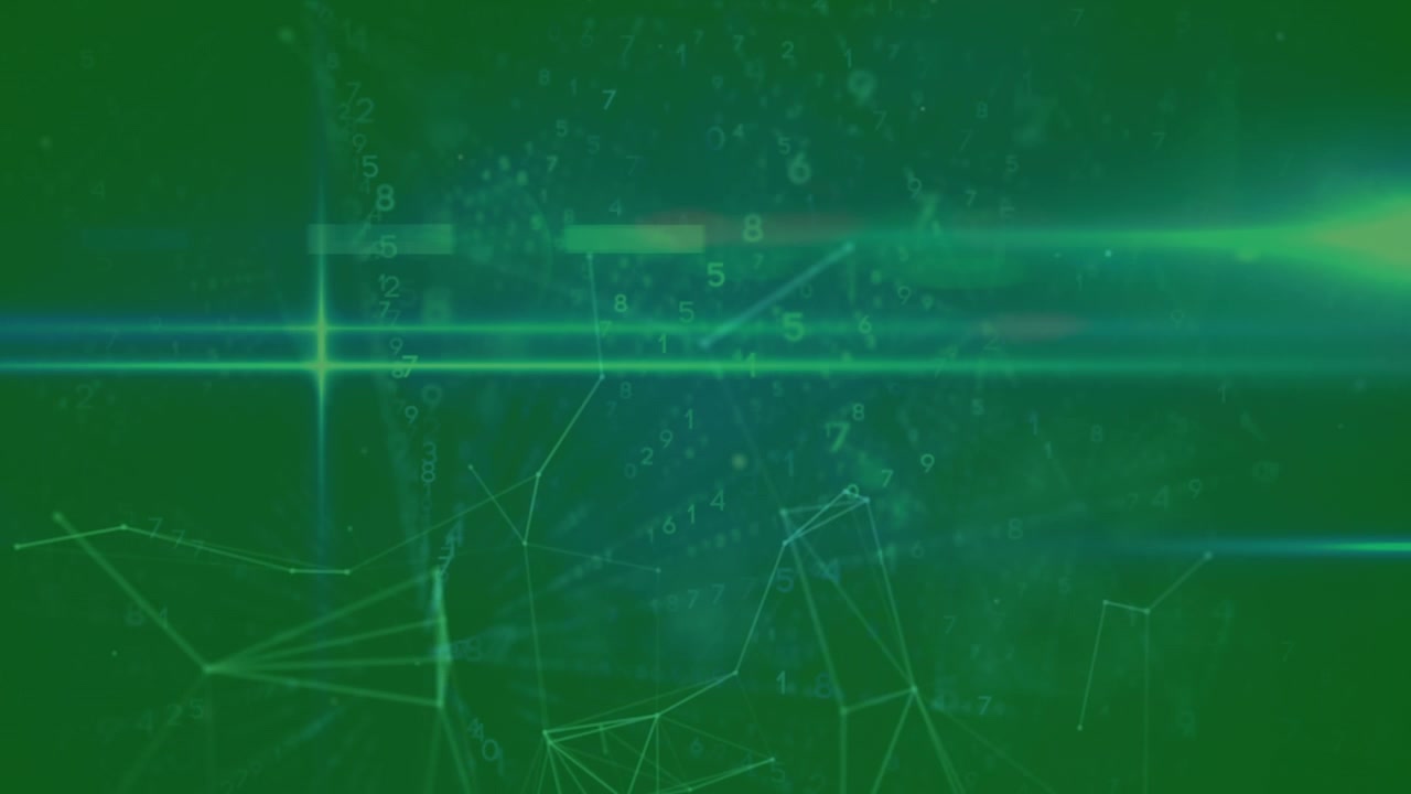 Animation of green space with connections and lights