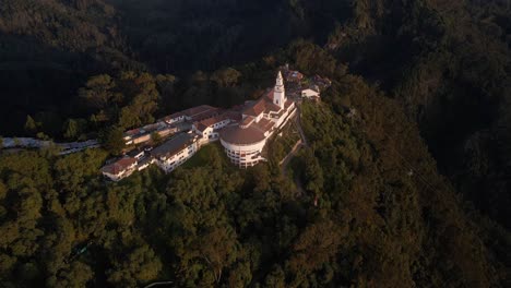 cerro de monserrate mountain colombia south america nature forest drone landscape