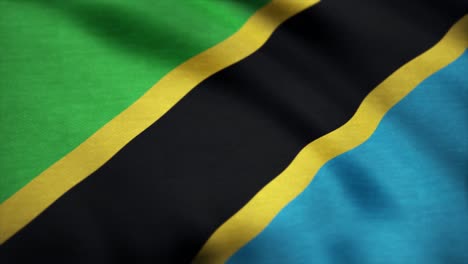 waving flag of tanzania