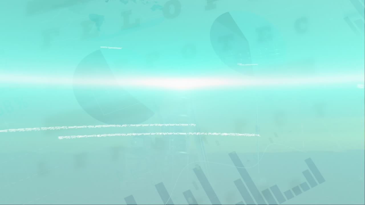 파란색 배경 위에 데이터 처리 및 로딩의 애니메이션