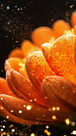 a close up of a red flower with water droplets on it. the flower is surrounded by a blurry background, giving the impression of a dreamy, ethereal quality