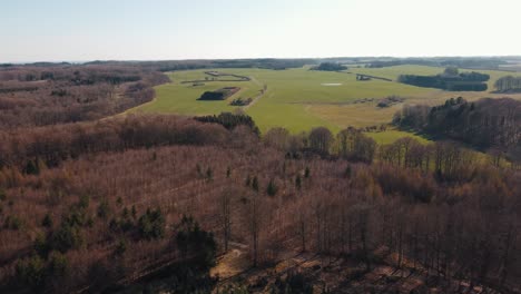 Vista-Aérea-De-Drones-De-La-Cubierta-Forestal-En-Sydhavnstippen,-Copenhague,-Dinamarca