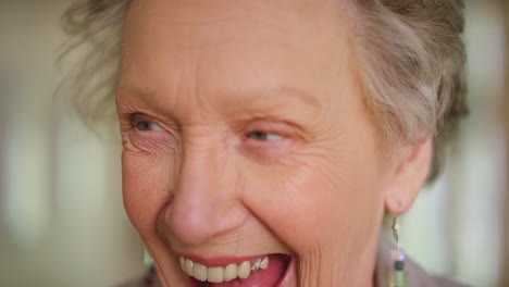 happy senior, laughing woman feeling joyful