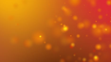 rayos de luz naranja 4k, bokeh flotando en naranja colorido, fondo de gradiente en movimiento. animación en bucle 3d de partículas dinámicas girando en el aire con video bokeh