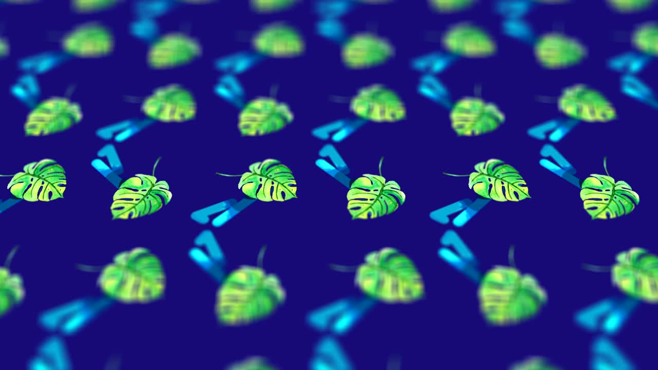 fondo abstracto con hojas de acuarela dibujadas a mano. imágenes de bucle sin costuras.