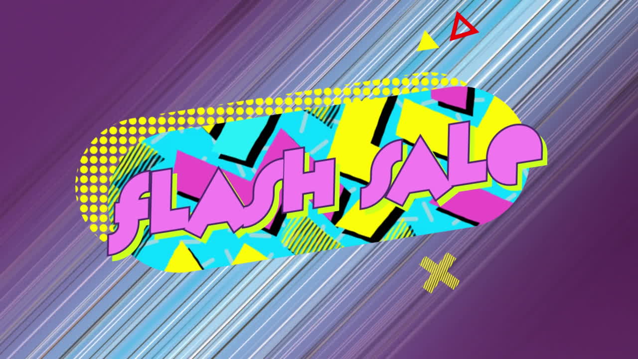 gráfico de venta flash en forma de cápsula azul con rápido movimiento diagonal en el fondo