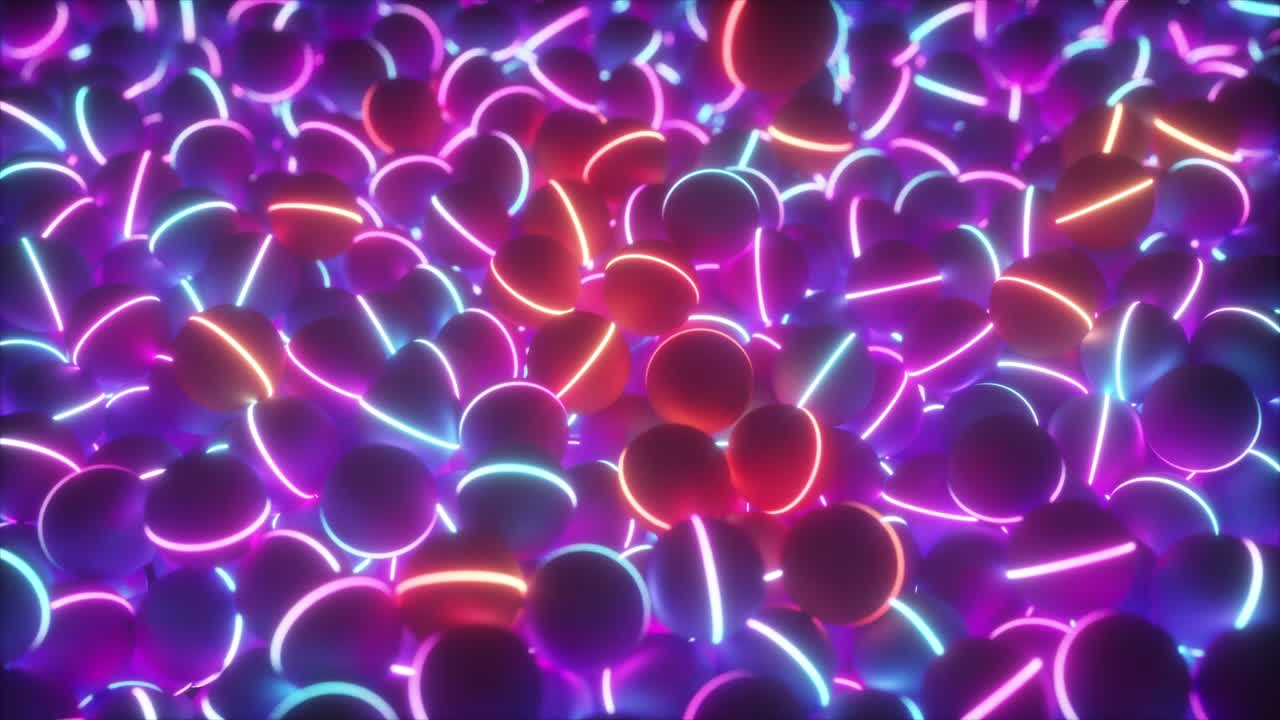 Abstrakta glödande neonbollar