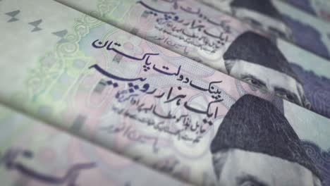 animación del bucle de la superficie del billete de dinero de la rupia pakistaní